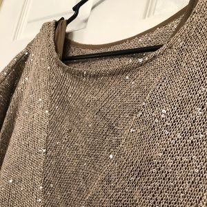 “ICE” brand. Size Lg. Beige/tan sparkle dress.